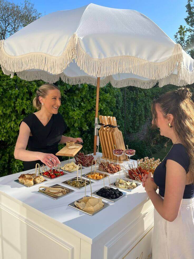 luxury mobile charcuterie bar experience – styled grazing with the graze maids